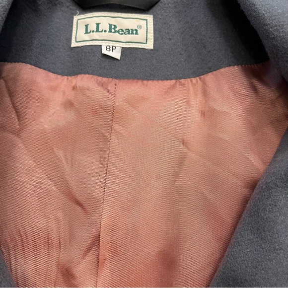 L.L. Bean Blazer Womens 8P Gray Wool Cashmere Lined - Picture 5 of 7